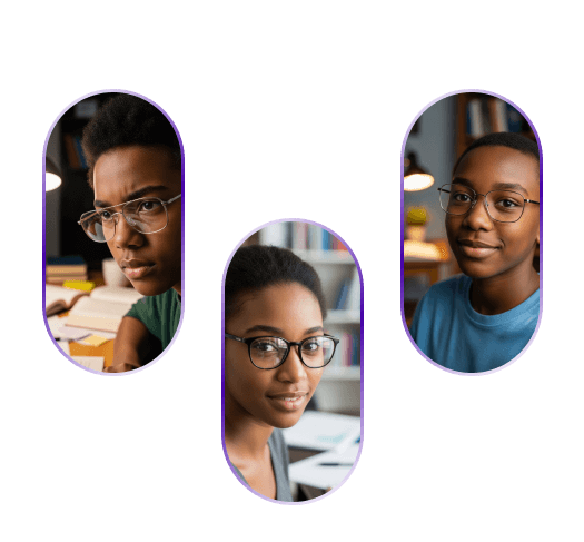 Students learning illustration